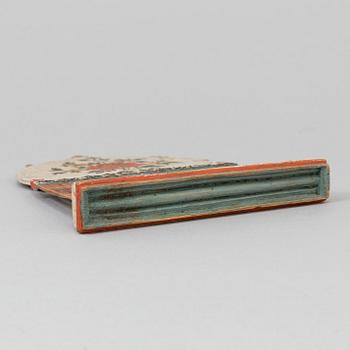 BANDSKED, allmoge, Forsa, Hälsingland. Av Jöns Månsson, Rosmålaren. Daterad 1801.