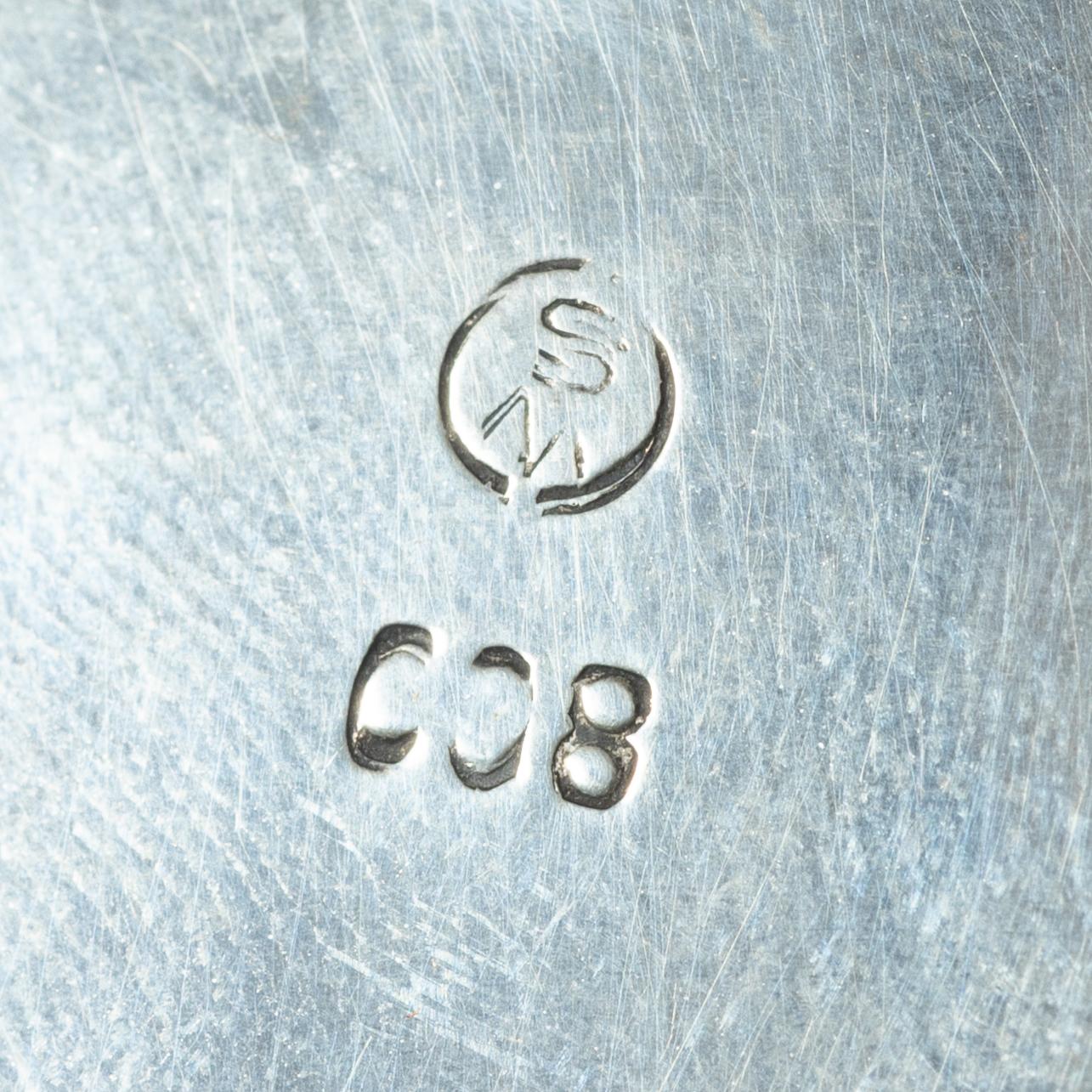 Sockerskål, silver, rokokostil, 1900-tal.