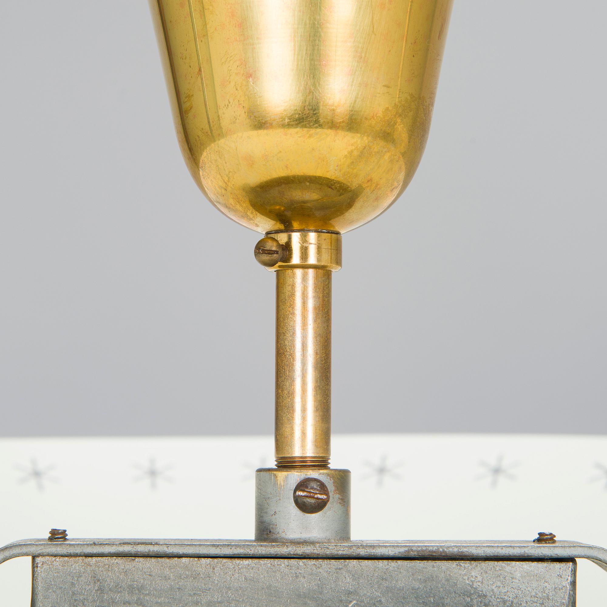 Paavo Tynell, a pair of ceiling lights, made to order, Taito, mid-20th century.