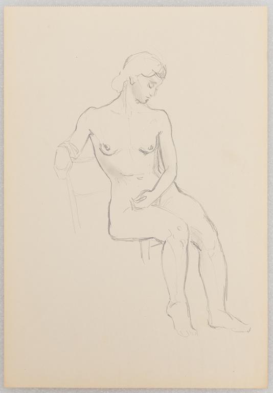 Wilhelm Kåge, modellstudier, fyra stycken, 1930-40-tal.