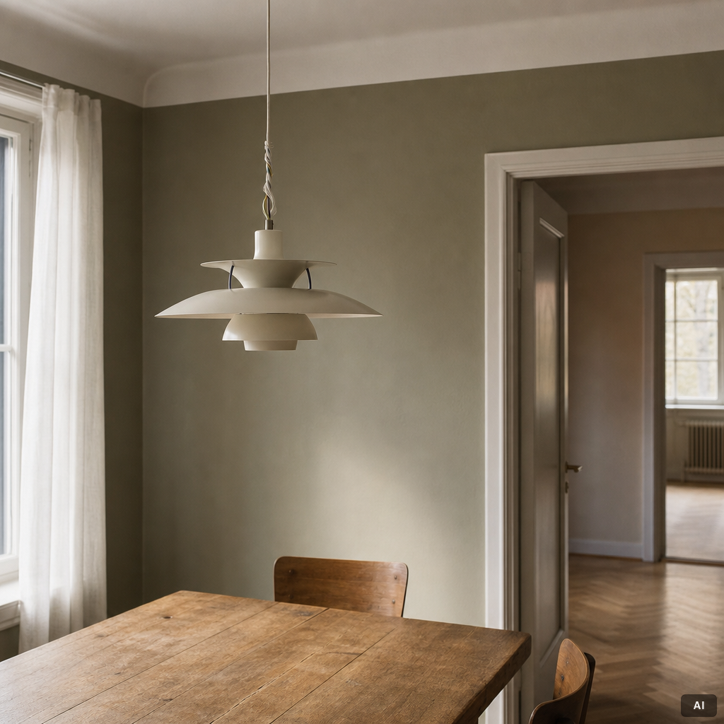 Poul Henningsen, a pendant lamp, 'PH5', Louis Poulsen, Denmark.