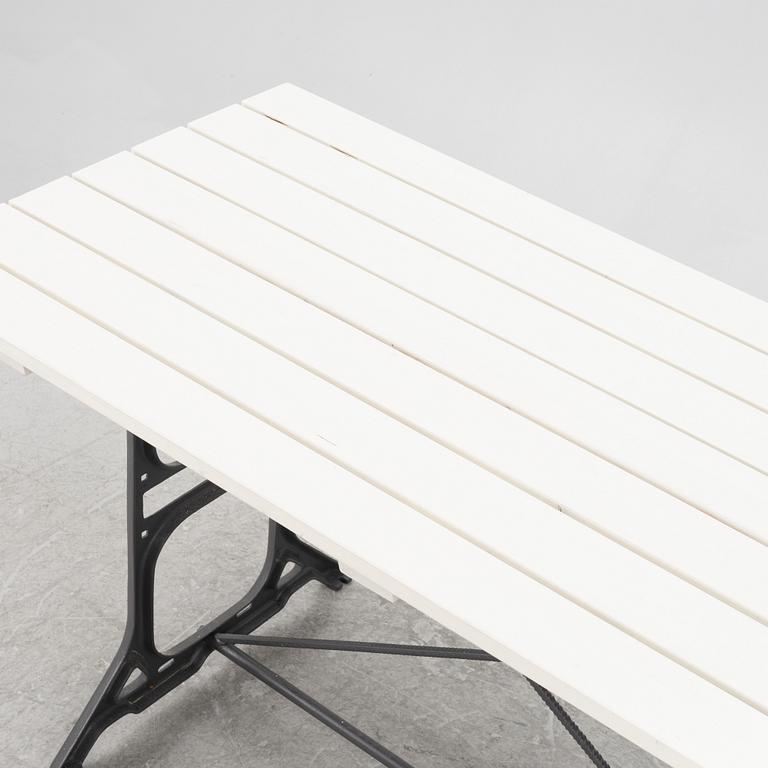 A contemporary garden table.