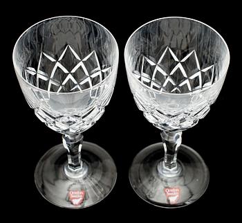 RÖDVINSGLAS, 12 st, "Karolina", Orrefors.