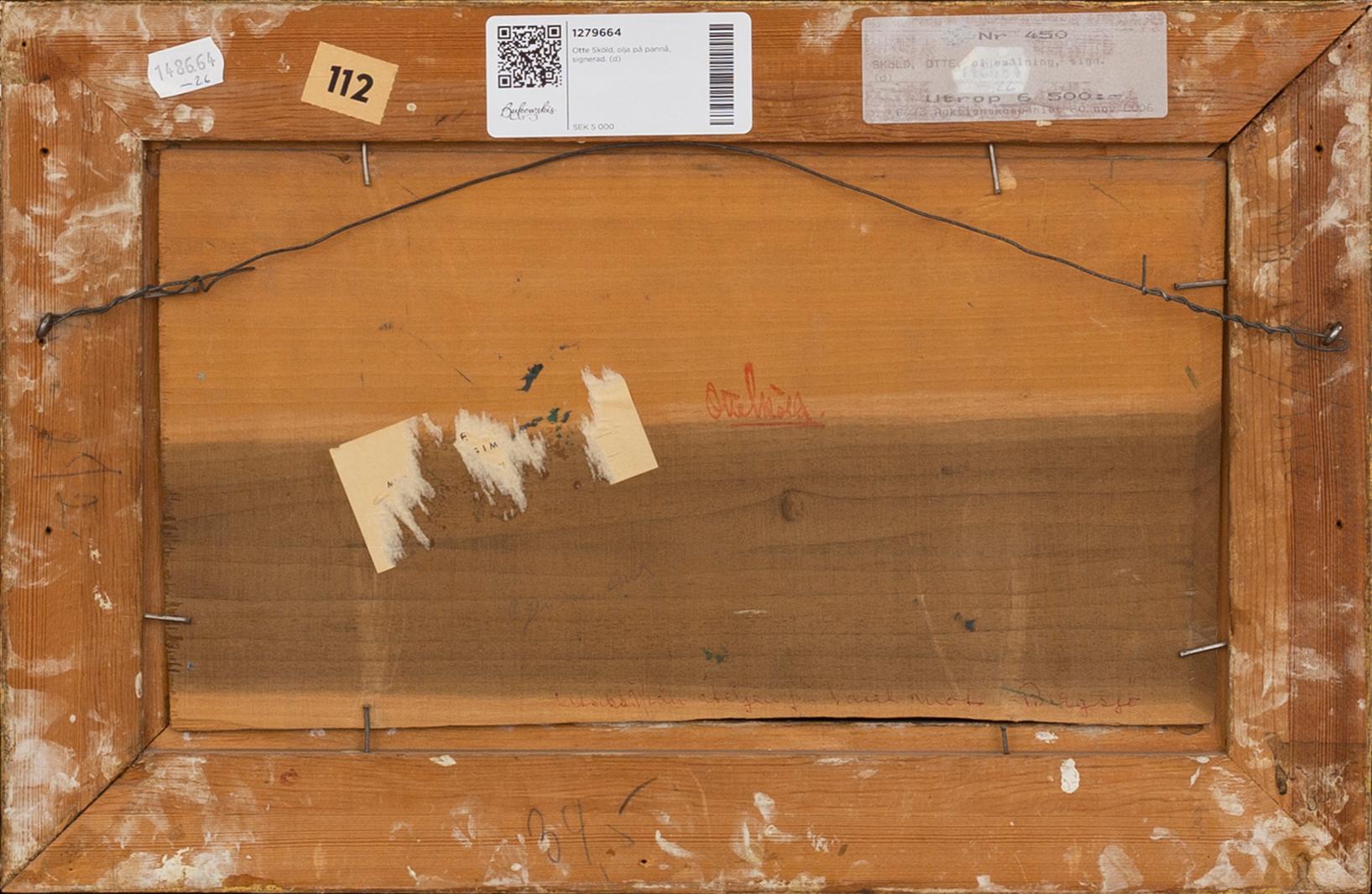 Otte Sköld, a signed oil on board.