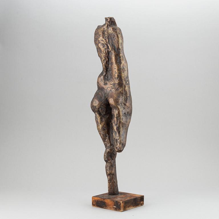 Anna Mizak, a bronze sculpture, signed and dated 1974.