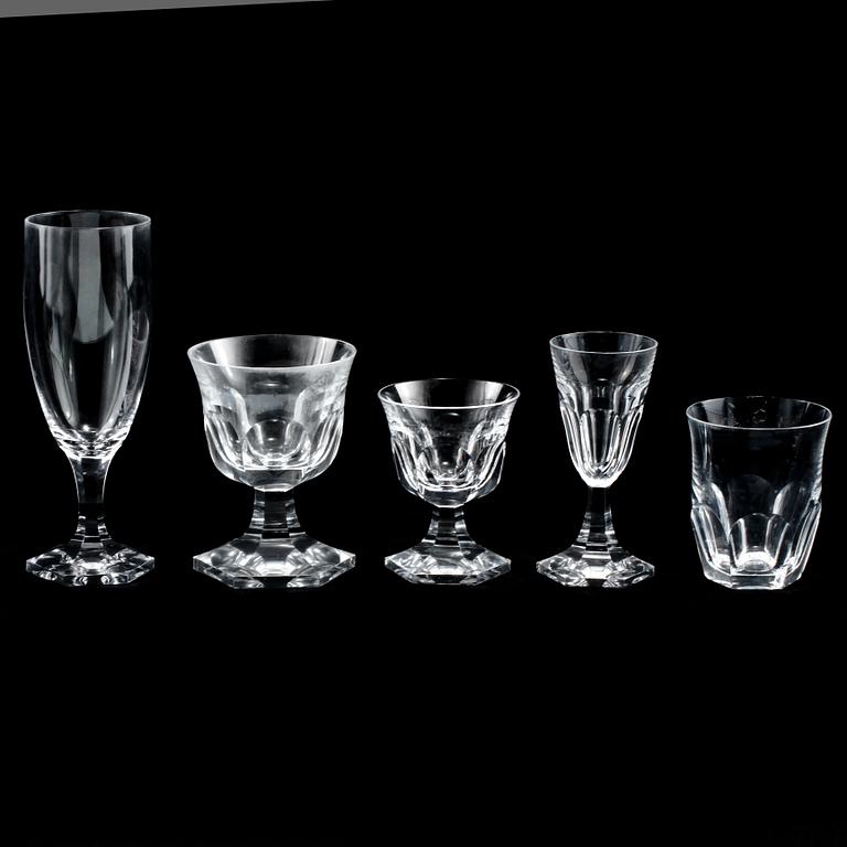 GLASSERVIS, 53 delar, "Rosersberg", Elis Bergh, Kosta, 1900-tal.