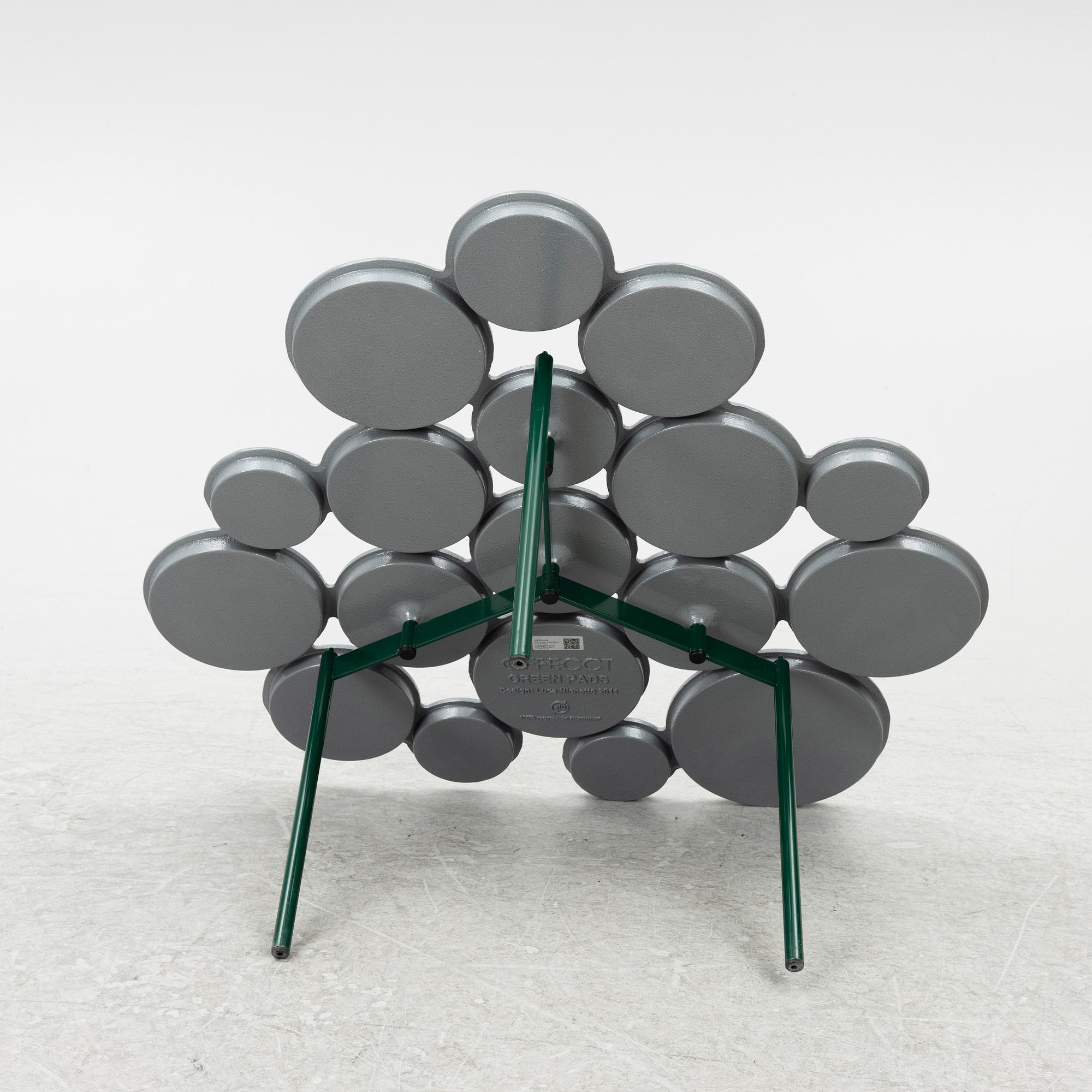 Luca Nichetto, A 'Green Pads' table/flower table, Italy, contemporary.
