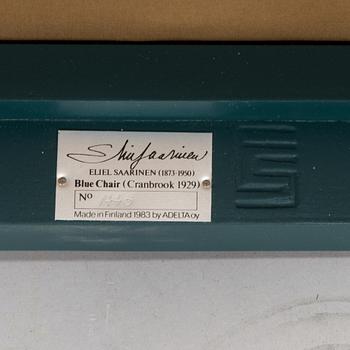 Eliel Saarinen, A pair of "The Blue Chair" armchairs Adelta, Finland 1983.