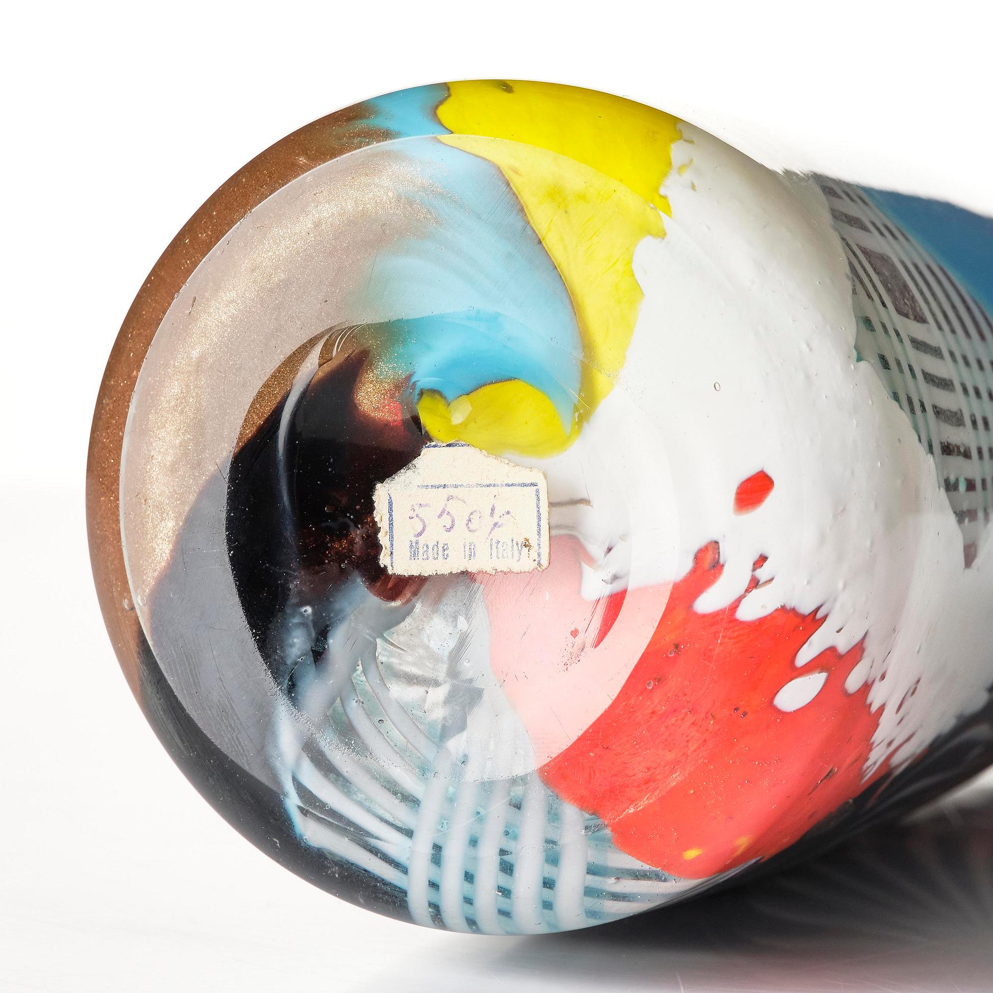 Dino Martens, an "Oriente" glass vase, model no. 5506, Aureliano Toso, Murano, Italy, 1950s-60s.