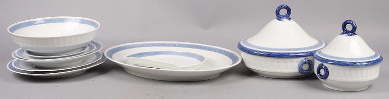 MATSERVIS, 50 delar, porslin, "Blå Vifte", Royal Copenhagen,