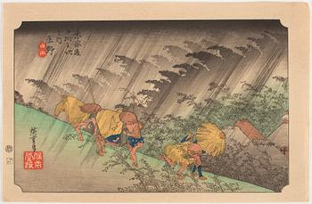 Ando Utagawa Hiroshige, after, woodblock print in colours, Japan, first half of the 20th Century.