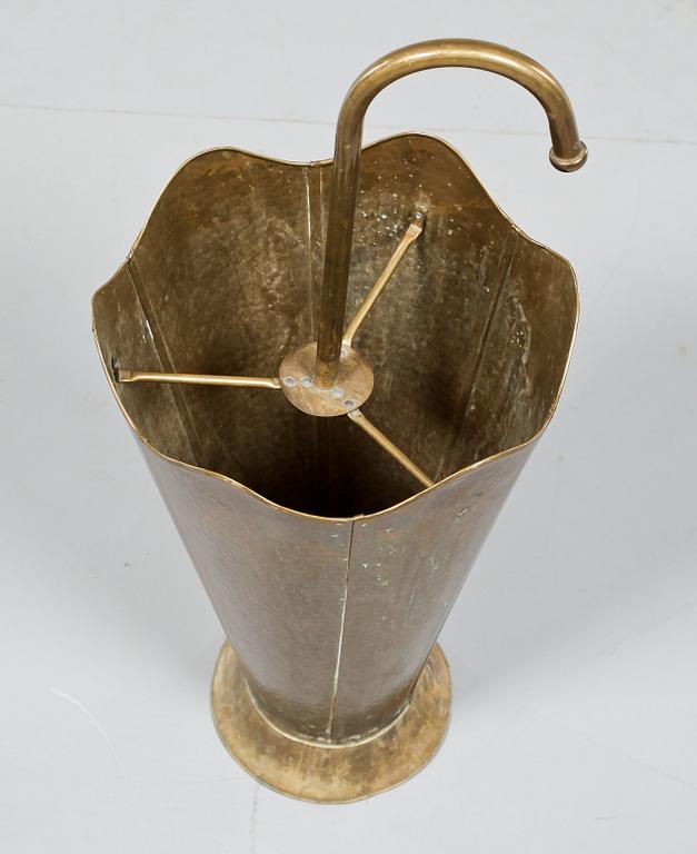 PARAPLYSTÄLL, mässing, 1900-talets mitt.