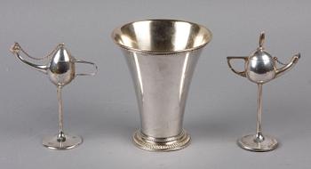 PARTI SILVER, 3 delar, GAB resp Hallberg, 1916-1938.