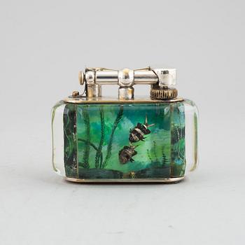 An 'Aquarium' table lighter from Dunhill, 1950's/60's.