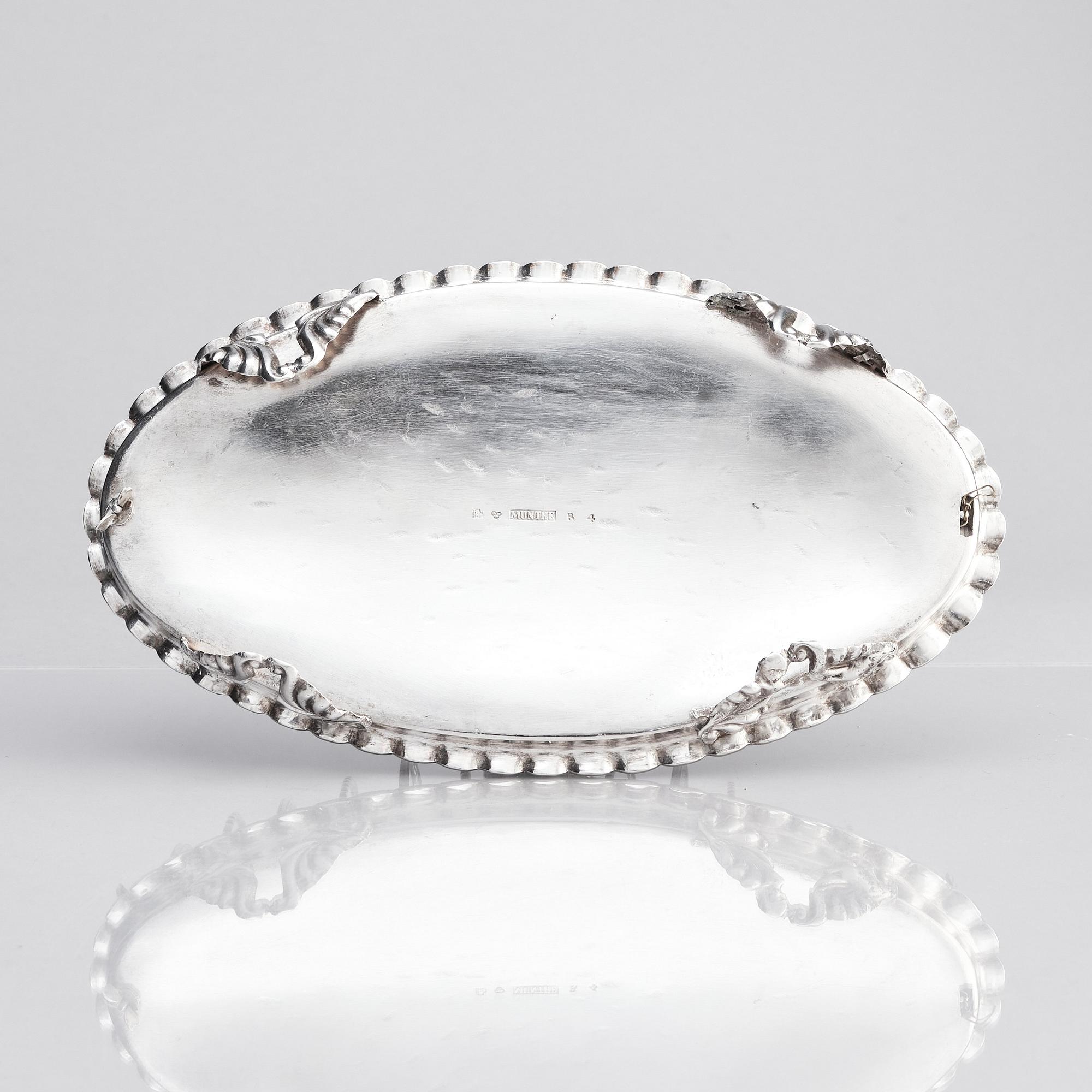 Alexander Munthe, toastrack, silver, Helsingborg 1847.
