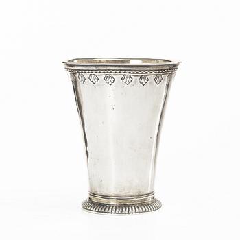 A Swedish silver beaker, late 18th century, possibly H Scharén, Marstrand.