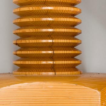 A set of two 1960/70s pine stools.