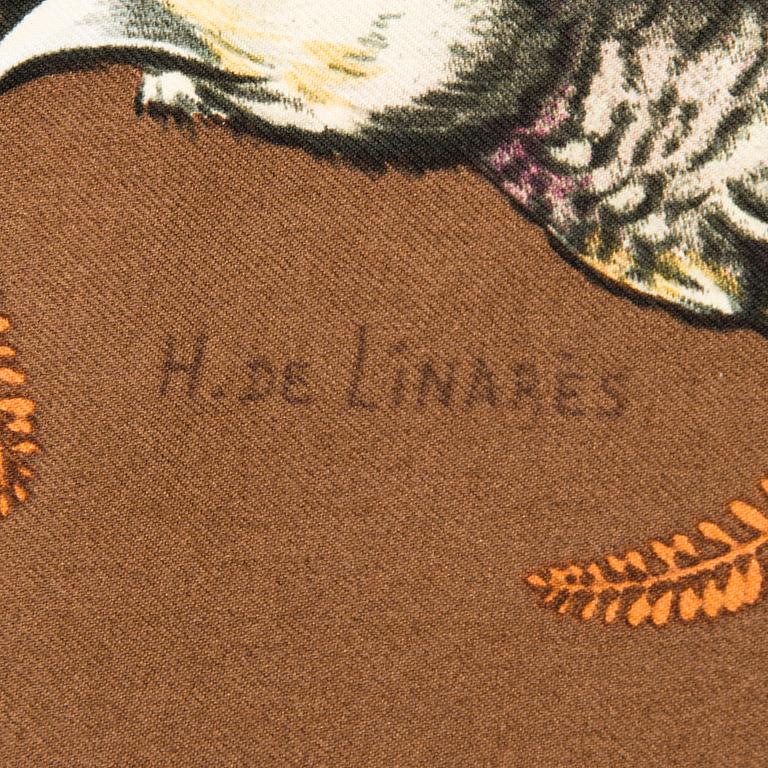 HERMÈS Two Vintage Silk Scarfs.