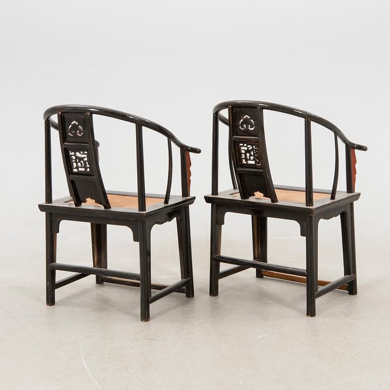 Armchairs, a pair, China, 20th century.