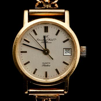 ARMBANDSUR, 18 k guld, IWC, International Watch Company Schaffhausen. Tot vikt 30 g.