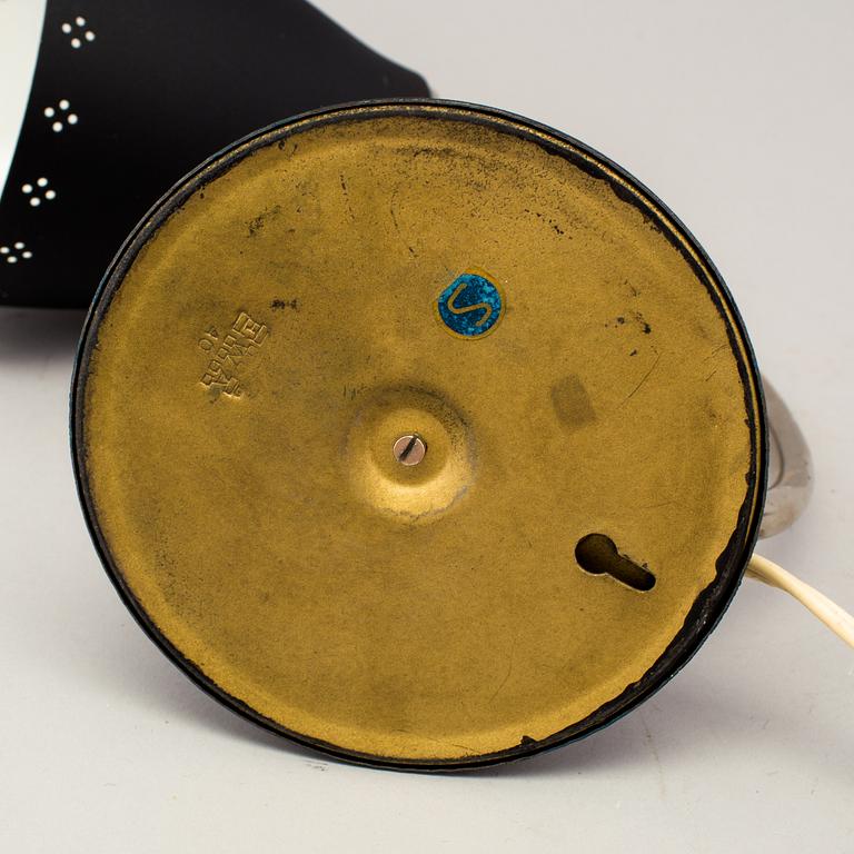 BORDSLAMPOR/VÄGGLAMPOR, ett par, Eric Wärnå, EWÅ, Värnamo, 1950-/60-tal.