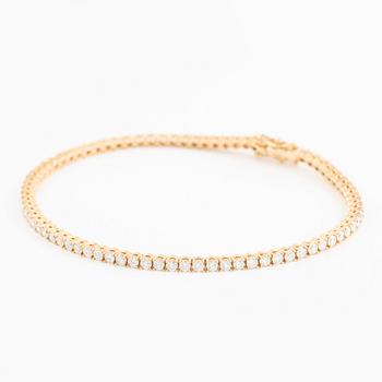 Tennisarmband 18K roséguld med briljantslipade diamanter.