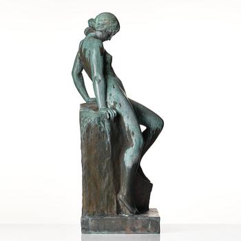Theodor Lundberg, Women seated on a rock.