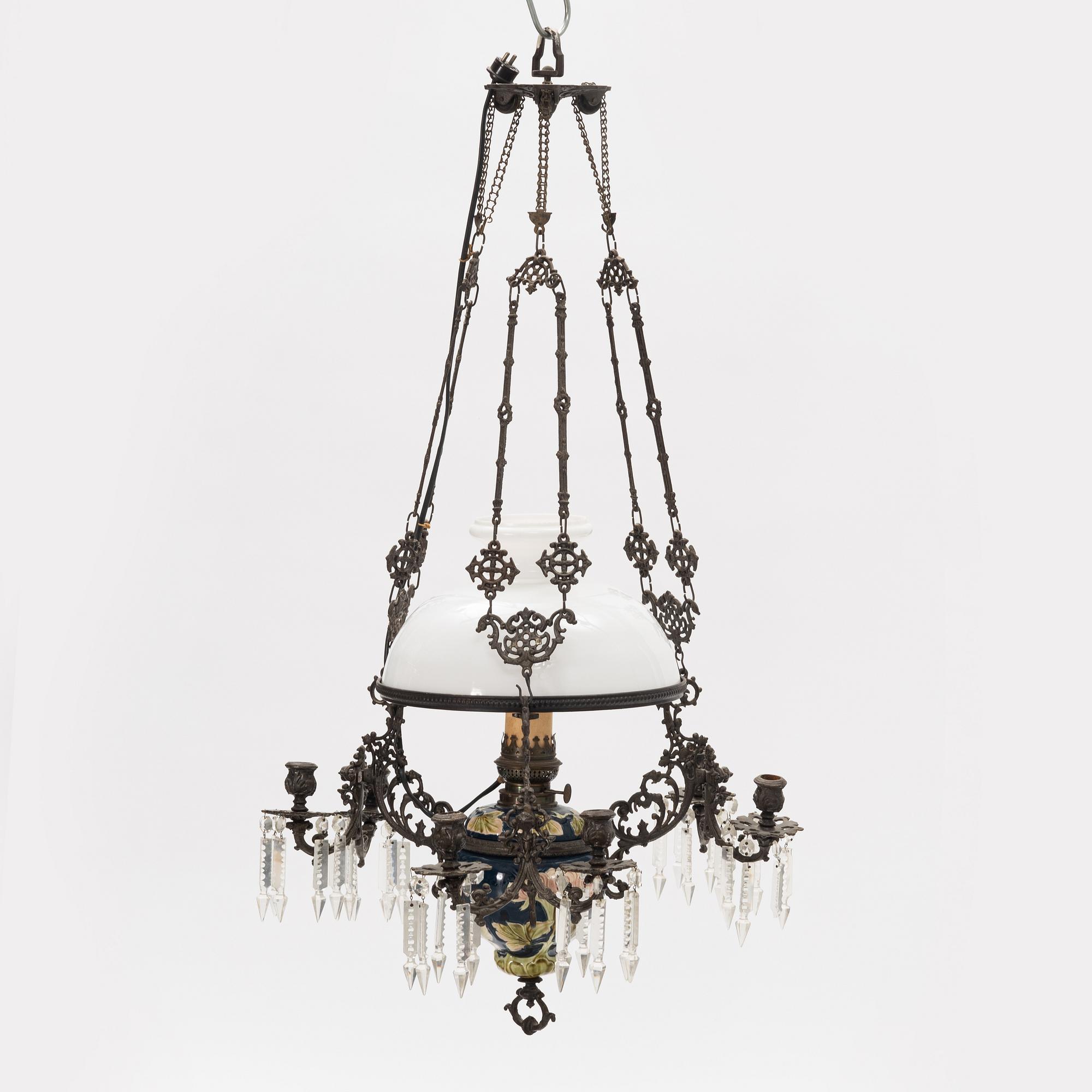 A paraffine lamp, late 19th Century.
