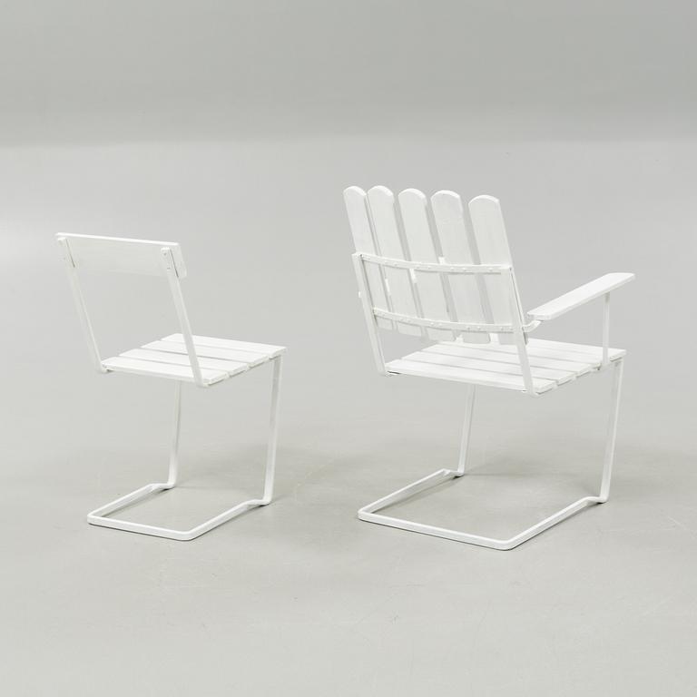 A garden furniture set of 5 pcs by Grythyttan, second half of the 20th century.