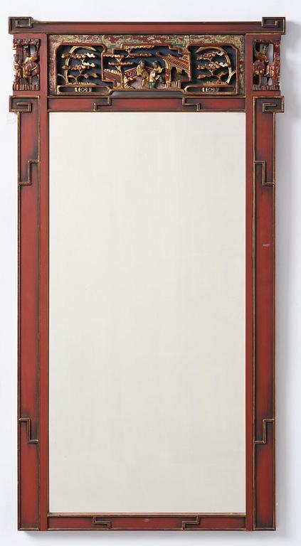 A mirror and chest of drawers from  Carl Johansons Möbleringsaffär, Stockholm, 1920's/30's.