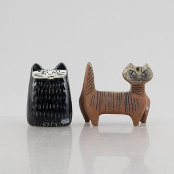 Lisa Larson, figuriner, 2 st, bl.a. "Liten katt", specialutgåva, Gustavsberg.