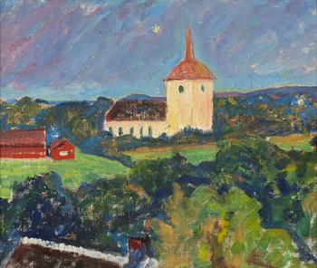 Maj Bring, Landskap med kyrka.