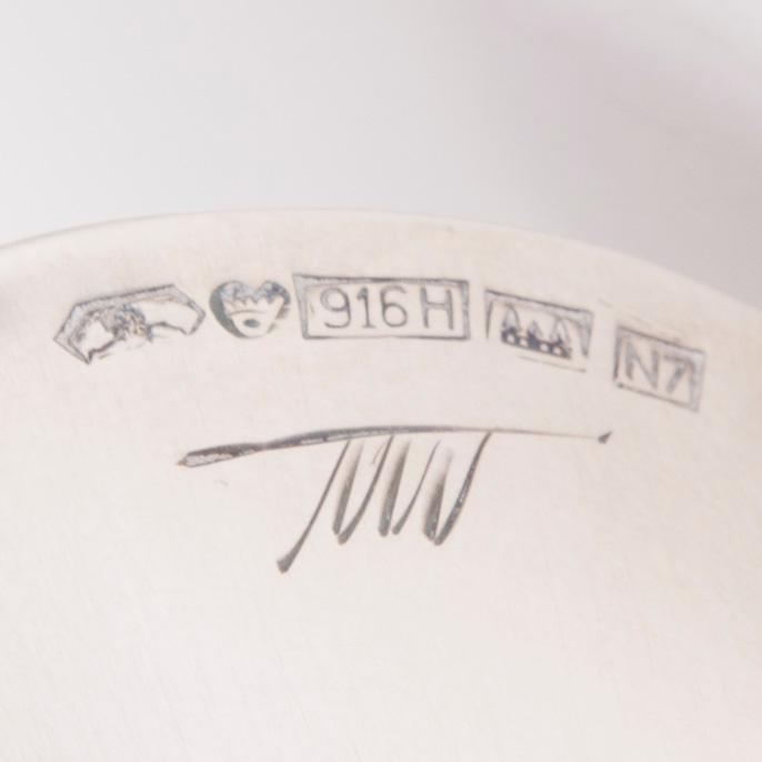 SKÅL, silver, Tapio Wirkkala, Kultakeskus, Tavastehus 1966. Vikt 58 g.