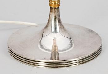 BORDSLAMPA, nysilver, efter Bruno Paul, trol KM Seifert Co, 1930/40-tal.