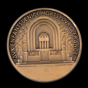 RIKSMINNESMEDALJ. Art Deco 1928. Brons. 1900-tal.