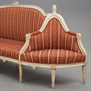 A Gustavian late 18th century sofa Confidante.