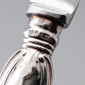 SMÖRGÅSBESTICK, 14 delar, silver, C.G. Hallberg och GAB, 1950/60-tal. Vikt ca 469 g.