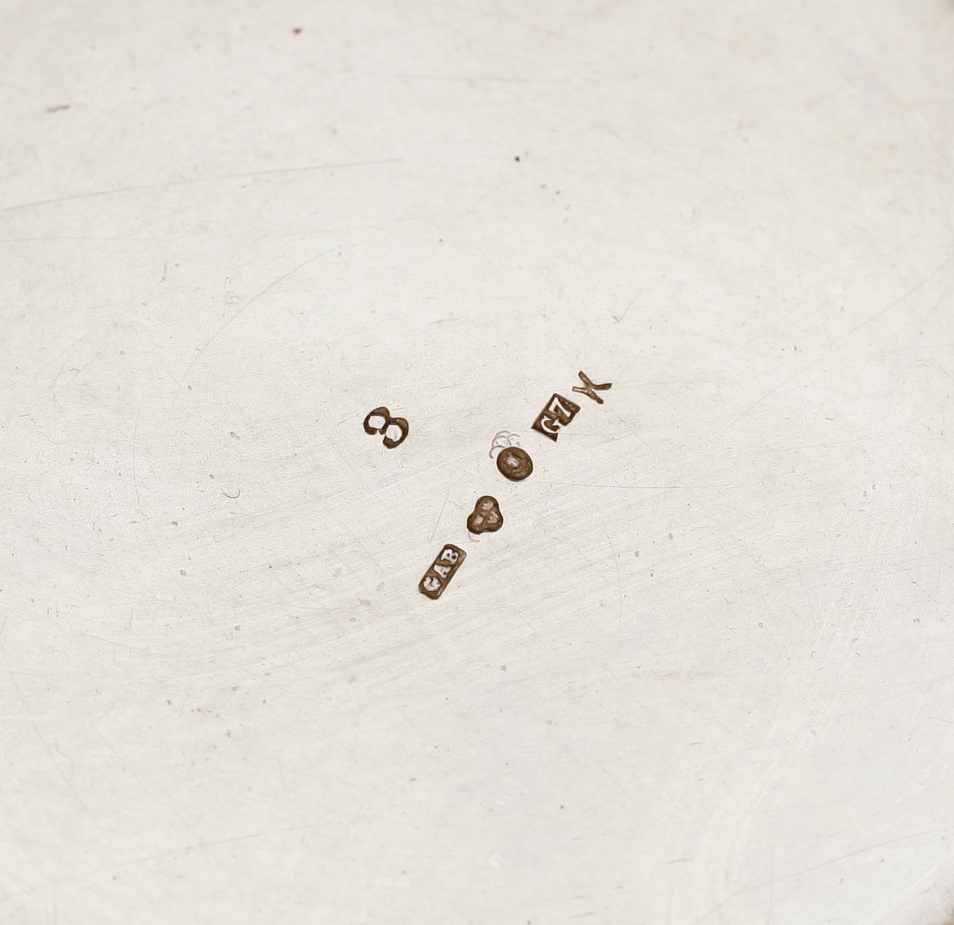 BÄGARE, silver, GAB, Stockholm 1909. Vikt ca 263 gram.