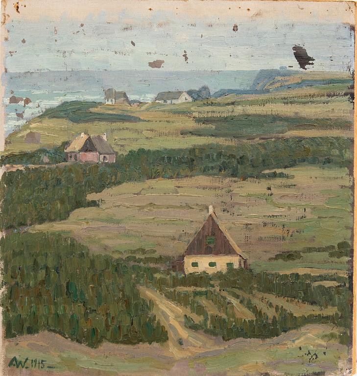 Agnes Wieslander, 2 st "Gråväder" samt gatubild från Italien.