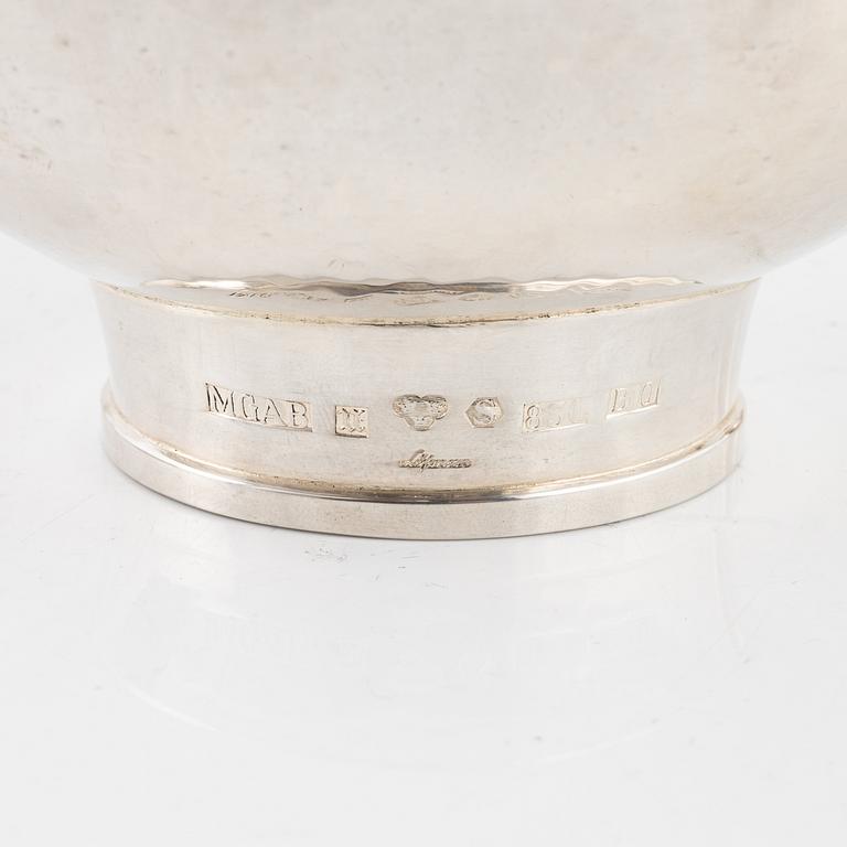 Skålar, 3 st, silver, bl.a. Eric Löfman för MGAB, Uppsala 1970-76.