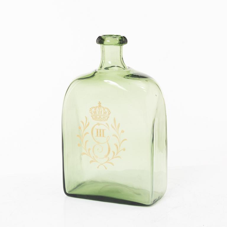 Six glass items, 18th-19th Century.