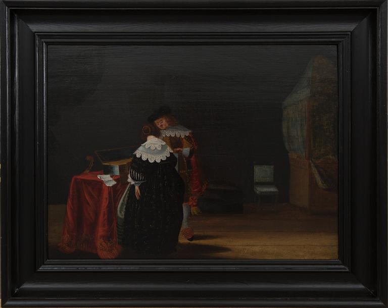 JAN OLIS, hans art, olja på pannå, 1600-tal.