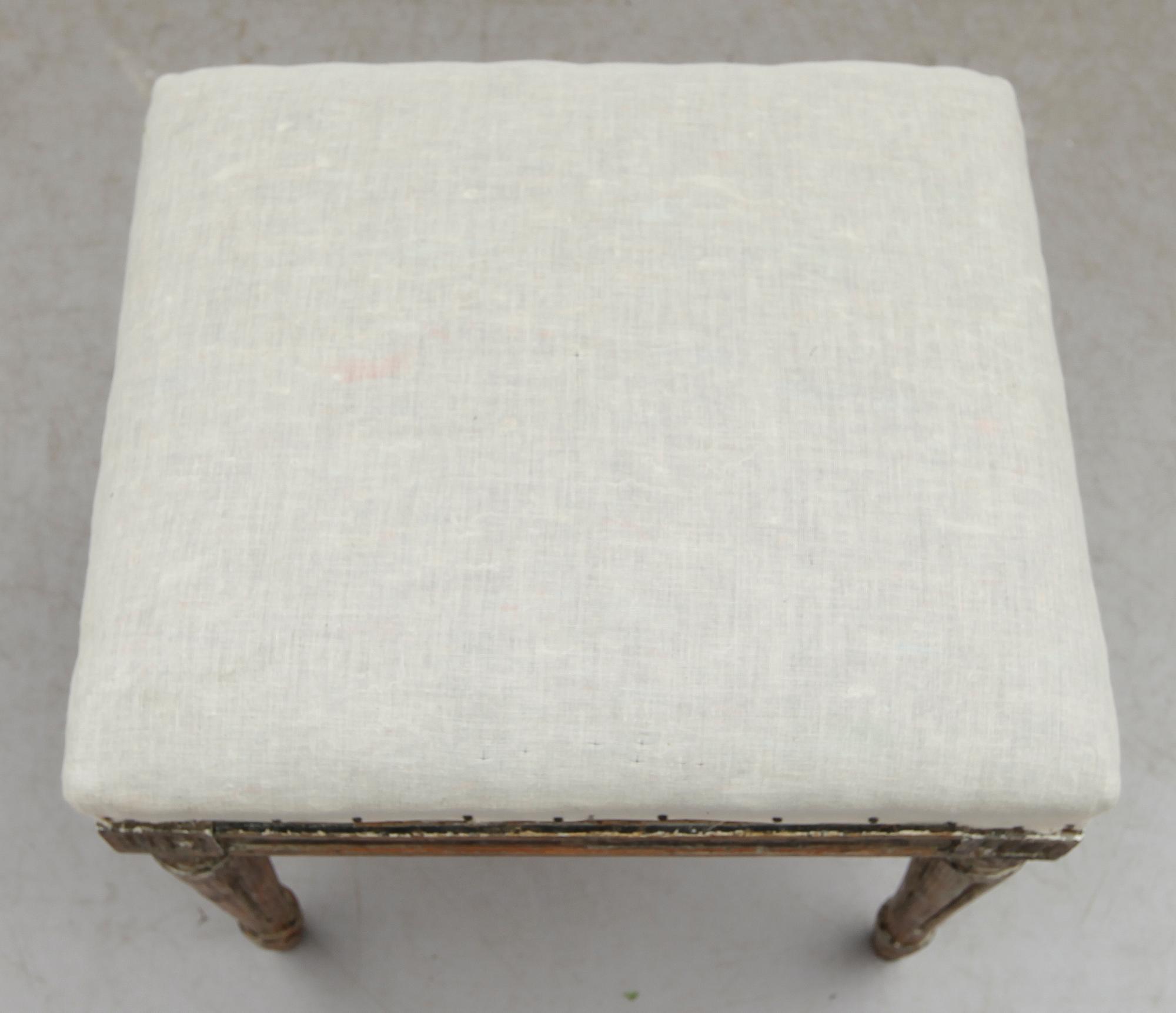 TABURETT, gustaviansk, sent 1700-tal.