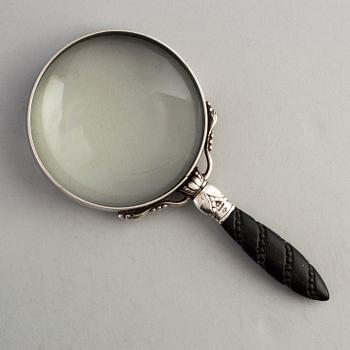 GEORG JENSEN, a silver magnifying glass, Copenhagen Denmark, first part of the 20thC.