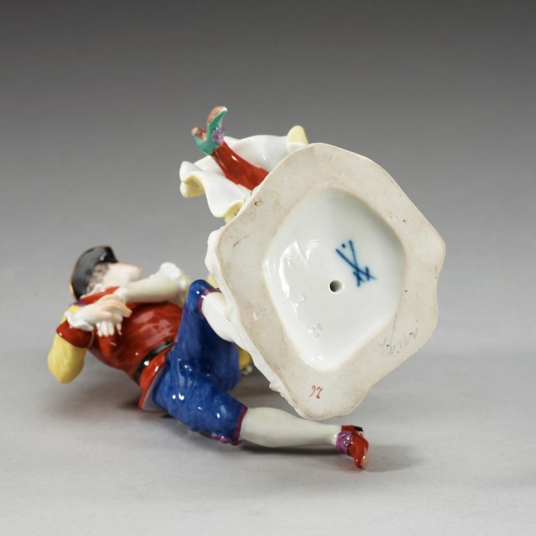 FIGURIN, porslin. Meissen, 1920-tal.