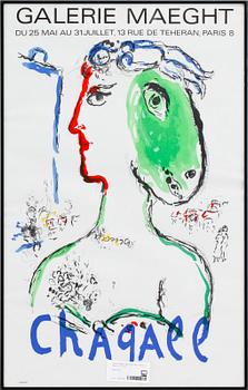MARC CHAGALL (efter), litografiska affischer, 2 st.