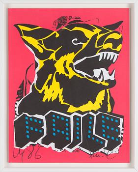 FAILE, "Dog", serigrafi, signerad. 2006.