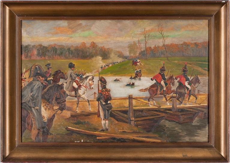 OKÄND KONSTNÄR, olja på duk. 1900-talets mitt.