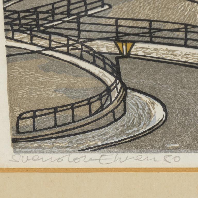 SVENOLOV EHRÉN, a lithograph in colors, signed and  numbered 124/360.