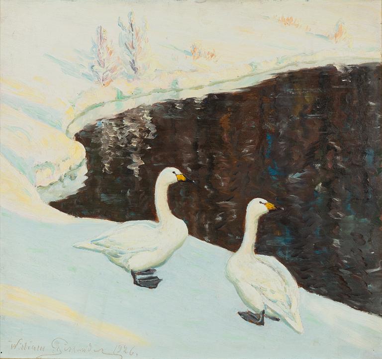 William Gislander, Geese by the Viner Lake.